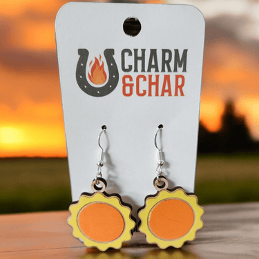 Bright Summer Sun Dangle Earrings - Radiate Joy - Dangle Earring - Charm and Char